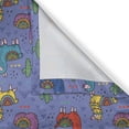 thumbnail image 6 of Ambesonne Llama Valance & Curtain, Cartoon Animal Triangles, 55"x36", Multicolor, 6 of 6