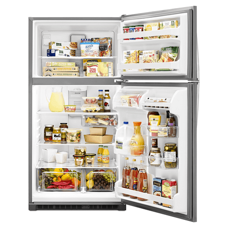 Whirlpool - 20.5 Cu. Ft. Top-Freezer Refrigerator - Monochromatic Stainless Steel