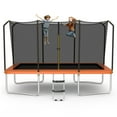 thumbnail image 1 of Gymax 8 x 14 FT Rectangular Recreational Trampoline W/ Safety Enclosure Net Ladder Outdoor Orange, 1 of 9