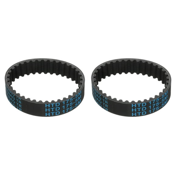 2 Packs HTD-5M Rubber Timing Belt 35 Teeth, 175mm Pitch Length, Closed Loop Pulley Timing Belt