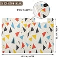 thumbnail image 3 of FORMRS A4 Clipboard Folder with Pen Holder Horizontal Foldable School Office Binder, Beige Triangles, 3 of 9