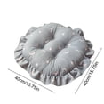 thumbnail image 6 of KUKIDSVO 40cm Round Lace Chair Cushion Velvet Floor Pillow for Living Room Bedroom Meditation(Gray), 6 of 6