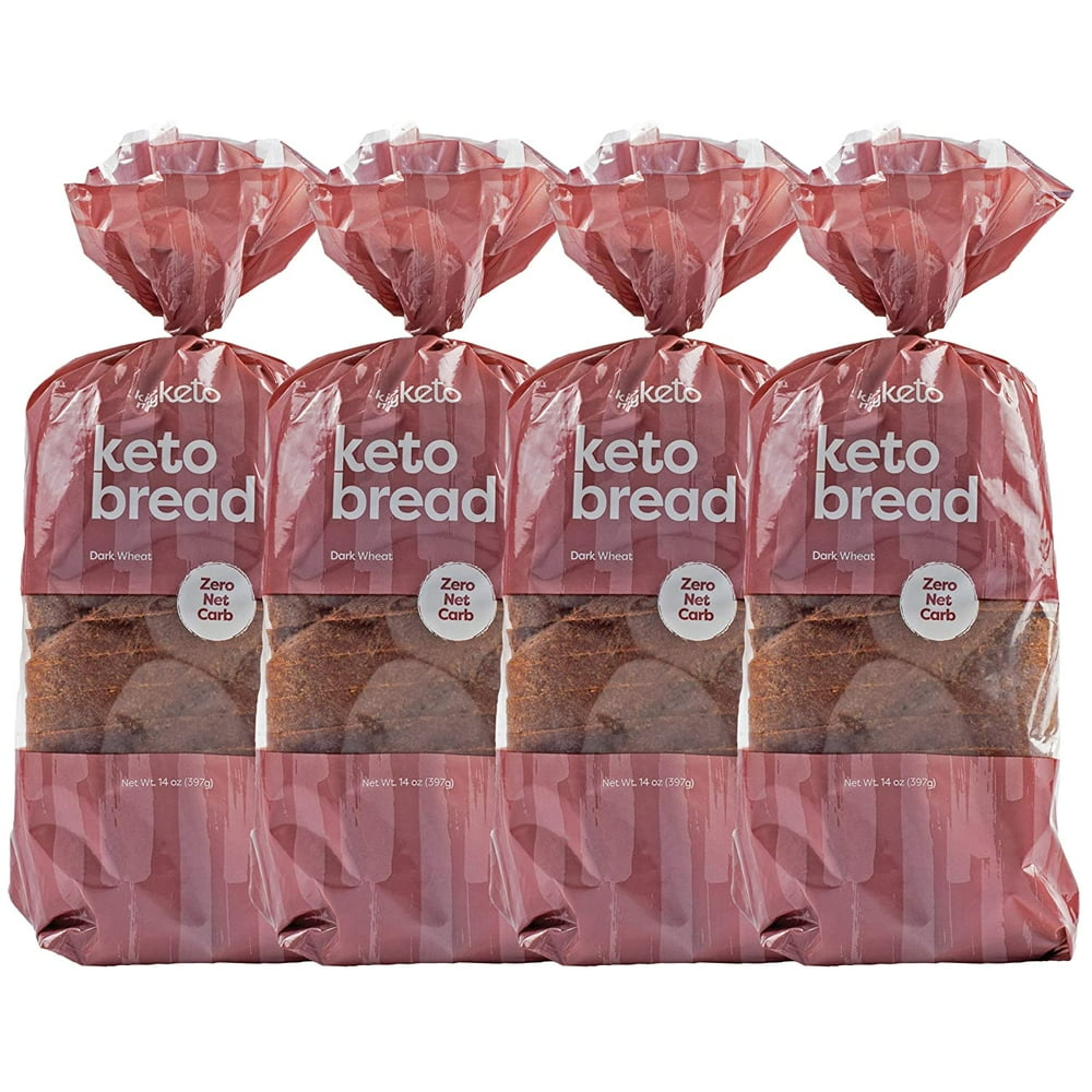 Kiss My Keto Bread Dark Wheat — Zero Carb Bread, Sugar Free, Low Calorie, Non GMO & Soy Free