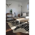thumbnail image 2 of Linon Faux Hide Polyester Zebra Cowhide Area Rug in Ivory, 2 of 8