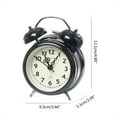 thumbnail image 2 of Reloj despertador retro ruidoso, adorno de escritorio de cabecera con batería de doble campana for decoración del hogar y el aula presente, 2 of 3