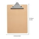 thumbnail image 3 of Portapapeles de madera tamaño carta A4 | Bloc de notas de madera engrosada | Carpeta de tabla colgante | Soporte de clip de tablero duro duradero | Clip metálico de perfil bajo | 12,52 x 8,98, 3 of 9