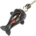 thumbnail image 4 of Vjnyvs Leather Coin Purse Mini Zipper Change Purse Keychain Cute Whale Key Ring Coin Holder Wallet For Headset Lipstick Jewelry, 4 of 7