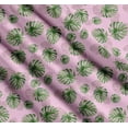 thumbnail image 3 of Soimoi Pink Cotton Poplin Fabric Monstera Leaves Printed Craft Fabric by the Yard 42 Inch Wide, 3 of 7