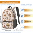 thumbnail image 3 of Mushroom and Sprig Pink Pattern 17" School Backpacks for Teens,Waterproof Oxford Fabric,S-Shape Padded Straps for School,Travel,Hiking,Camping, 3 of 6