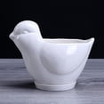thumbnail image 3 of 1pc Ceramic Cartoon Animal Shape Flower Pot Ceramics Succulent Plant Pot Container Desktop Adornment for Home (White Small Size Bird Shape), 3 of 5