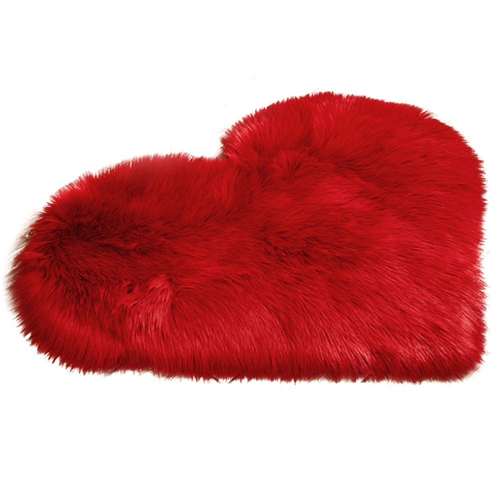 Details about   11” Rainbow Heart Shape Pillow Plush NEW Shaggy Fur Valvet Pink Soft Teen Decor