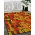 thumbnail image 2 of Ahgly Company Indoor Rectangle Patterned Neon Orange Area Rugs, 5' x 8', 2 of 6