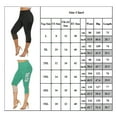 thumbnail image 2 of Uhndy Leggings For Women Pure Color Lace Stitching Fitness Leegings Hollow Stretchy Pants Workout with Pocket, 2 of 4