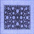 thumbnail image 1 of Ahgly Company Indoor Square Oriental Blue Industrial Area Rugs, 4' Square, 1 of 4