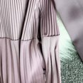thumbnail image 7 of OSOLU Dresses Solid Color Design: Pleated Skirt Pressed Pleats Waist Thin Temperament Light Mature Style Women Spring Elegant Dress Long Style Classic Sundress Flowy Vacation Dress, 7 of 7