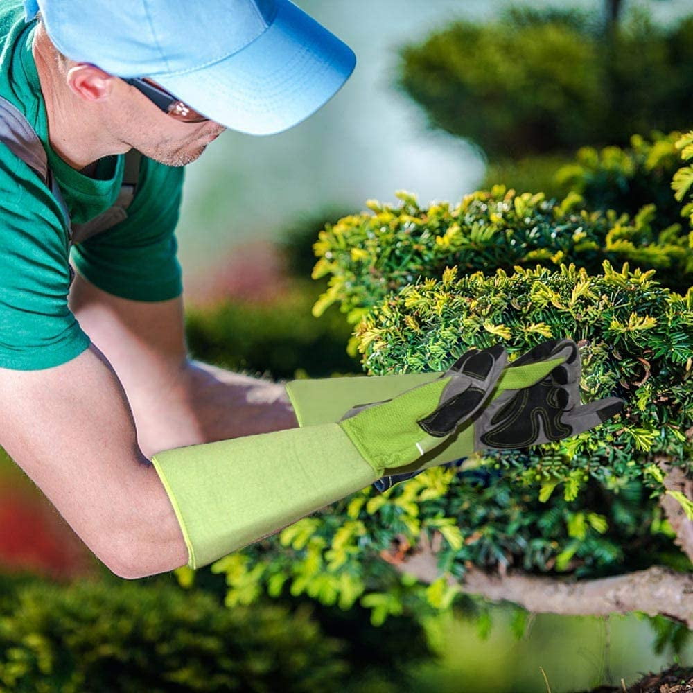 Kepooman Long Sleeve Pruning Thornproof Gardening Gloves for Gifts, Green Kepooman Long Sleeve Pruning Thornproof Gardening Gloves for Gifts, Green