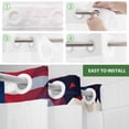 thumbnail image 5 of No Hook Shower Curtain with Snap in Liner, Independence Day USA Flag Curtain Set See-Through Top Double Layers Watercolor Bald Eagle Shower Curtains for Bathroom Decor, 36x72in, 5 of 9