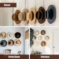 thumbnail image 5 of 2.8 Inch Hat Hooks for Wall - (8 Pack) Cowboy Hat Rack,Cap Holder, Organizer for Baseball Caps, Western Room Decor White, 5 of 6