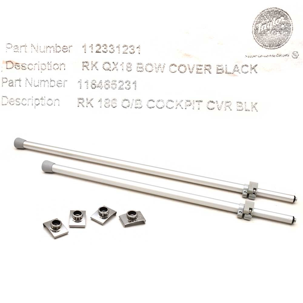 Rinker Boat Cockpit Bow Covers 3030975 | 18 QX Black Taylor Made