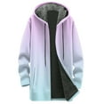 thumbnail image 5 of idosla Long Fleece Hoodies for Women Zip Up Hoodie Trendy Casual Oversized Tunic Sweatshirts Fall Winter Jacket Coat Outerwear (Purple, L), 5 of 5