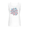 thumbnail image 4 of CFLVAEK Fourth of July Tank Tops for Women Novelty Red White and Blue Print Shirts Plus Size Sleeveless Crewneck Tank Top Independence Day Clothes M, 4 of 4