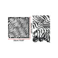 thumbnail image 2 of INSPIRE CHIC 2Pcs 50cm Women Animal Leopard Floral Print Square Kerchief Neck Scarf Black Zebrass&Gold Leopard, 2 of 5