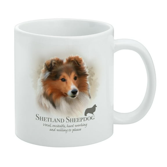 Shetland Sheepdog Dog Breed White Mug
