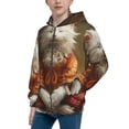 thumbnail image 2 of Kdxio Haystack Meditating Cat Pattern Kids Boys Girls Zip Up Hoodie 3D Printed Hooded Sweatshirt Hoody Coat with Pocket 7-12 Y-Medium, 2 of 6