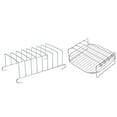thumbnail image 4 of 1 Set 2pcs Air Fryer Accessories Stainless Steel Grill Toast Rack (Silver), 4 of 6