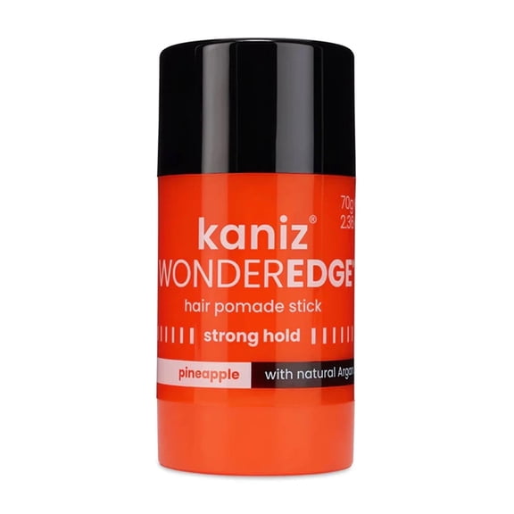 Kaniz Wonder Edge Strong Hold Hair Pomade Stick with Argan Oil, Pineapple, 2.36 oz