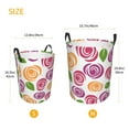 thumbnail image 6 of YFYANG Waterproof Laundry Hamper, Abstract Roses Floral Pattern Laundry Basket Oxford Fabric with Handle Foldable, M, 6 of 8