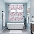 thumbnail image 4 of Summer Beach Kitchen Curtains Valances and Tiers Set of 3 Ocean Starfish Shell Coastal Conch Coral Flower Tier Curtains and Valance with Rod Pocket for Small Windows, 27.5"x36", 4 of 9