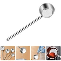 EXHUMKY Stainless Steel Kitchen Water Ladle with Handle, Easy Grip, Cooking Spoon for Home Use 11.8 Inch