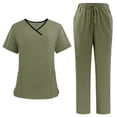 thumbnail image 1 of LYMAYTER Uniforme Médical à Blocs de Couleur pour Femmes Uniforme Médical à Manches Courtes Séchage Rapide S-2TG, 1 of 2
