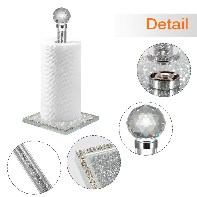 Kitchen, New Sparkly Bling Crystal Crushed Diamonds Silver Paper Towel  Roll Holder