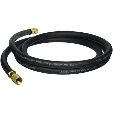 Yellow Jacket 16112 PLUS II 5/8" Heavy Duty Charging Hose,"D" 5/8" x 5/8" Flare, 12', Black