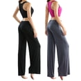 thumbnail image 3 of Pantalones de yoga de cintura alta, elásticos, transpirables, pantalones de fitness, pantalones deportivos de yoga adelgazantes rectos, pantalones de baile cuadrado para mujer, 3 of 3
