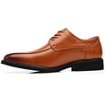thumbnail image 2 of DADAWEN Men's Oxford Shoes Yellow Dress Business Shoes Comfortable Formal Event Shoes 12.5 US, 2 of 7