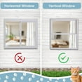 thumbnail image 6 of Cat Window Box Perch Weatherproof Window Catio Cat Enclosure Bug Proof Wire Grid Fits Double Hung Frames 25.4" to 43.3" Wide, 6 of 7