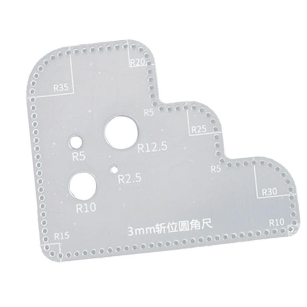 Herramienta de posicionamiento de cuero, dibujo artesanal de cuero, círculo acrílico transparente portátil 3 mm