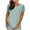Mint Green, variant on Luvrsol Womens T Shirts Cotton Solid Round Neck Short Sleeve Casual Loose T-shirt, Size S-2XL