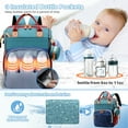 thumbnail image 5 of Morfone Baby Diaper Bag Backpack, Multifunction Waterproof Baby Bag with USB Charging Port, Stroller Straps & Pacifier Case Unisex, Colorful, 5 of 9
