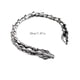 thumbnail image 3 of Pulsera de acero inoxidable plateado con eslabones Ouroboros. Regalo de joyería para hombre., 3 of 9