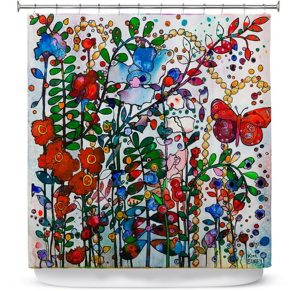 Shower Curtains 70" x 84" from DiaNoche Designs by Kim Ellery - Butterfly Garden