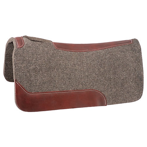 TOUGH 1 PAD 31"X31" DURABLE WOOL SADDLE PAD W/ WEAR LEATHERS