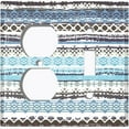 thumbnail image 4 of Metal Light Switch Plate Cover Ethnic Aztec Tribal Art Pattern Blue SFR060, 4 of 13