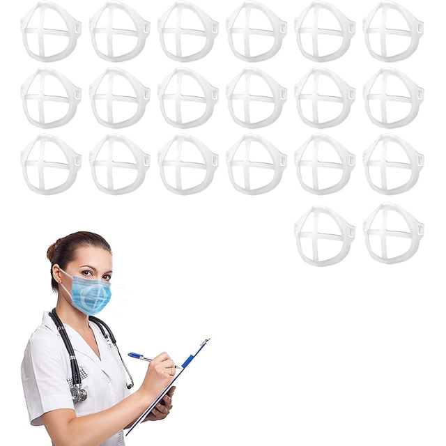 Soporte para máscara facial 3D para hacer máscaras adecuadas para inserciones en la sala de respiración (blanco) 10 unidades ER