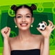 thumbnail image 4 of Pendientes con tema de fútbol Accesorios elegantes de moda para mujer para el día a día para regalo inspirador, 4 of 7