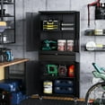 thumbnail image 2 of STANI Armoires de Rangement de Garage en Métal avec Tiroir, Armoire Roulante à Verrouillage d'Outils avec 2 Tablettes Ajustables pour Garage, Salle Utilitaire, Bureau à Domicile (Noir, 4 Roues-72 H), 2 of 7