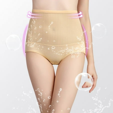 Rigardu Hot Sale!! 2025 Trendy Panties for Women Soft Tummy Control Underwear Cheeky High Cut Stretch Ladies Briefs Womens High Waist Butt Lifter Body Shaper Panty Ladies Slim Waist Trainer Pants